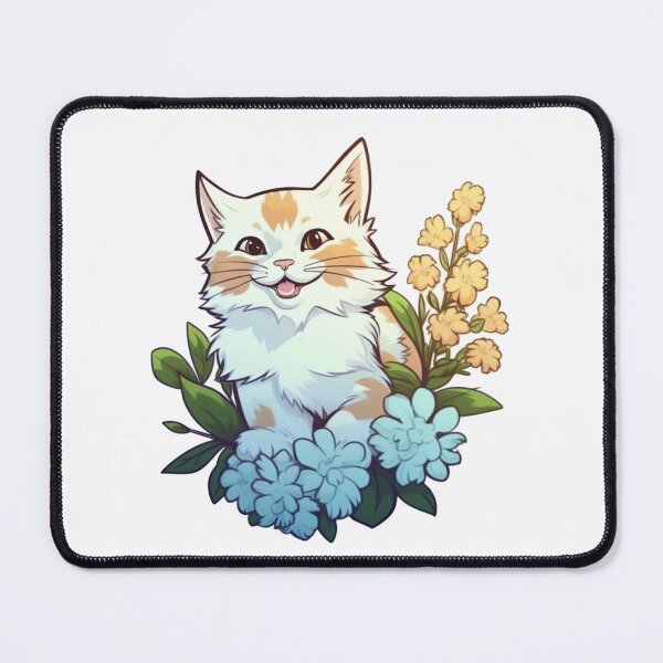 Item preview, Patch kitten in flowers designed and sold by Lillypot-Prints.