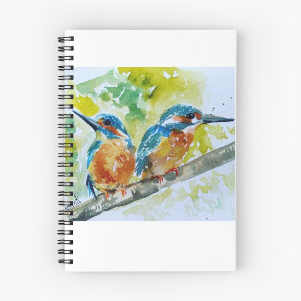 Item preview, Kingfisher birds pair  designed and sold by AnjuPaintings.