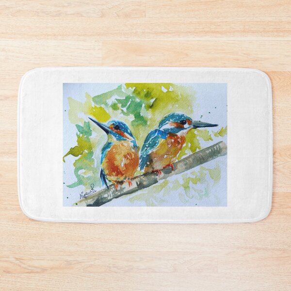 Item preview, Kingfisher birds pair  designed and sold by AnjuPaintings.