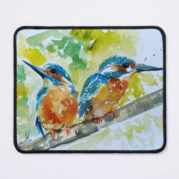 Item preview, Kingfisher birds pair  designed and sold by AnjuPaintings.