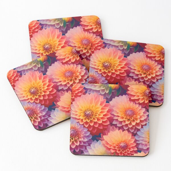Item preview, Painted Dahlias designed and sold by ArtfulVixen.