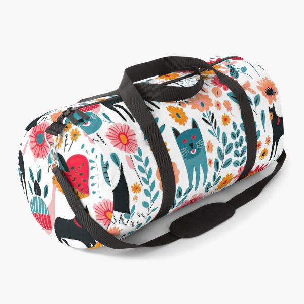 Item preview, Vibrant Cats Leaves and Flowers Floral Patterns designed and sold by Wonder Of Light.