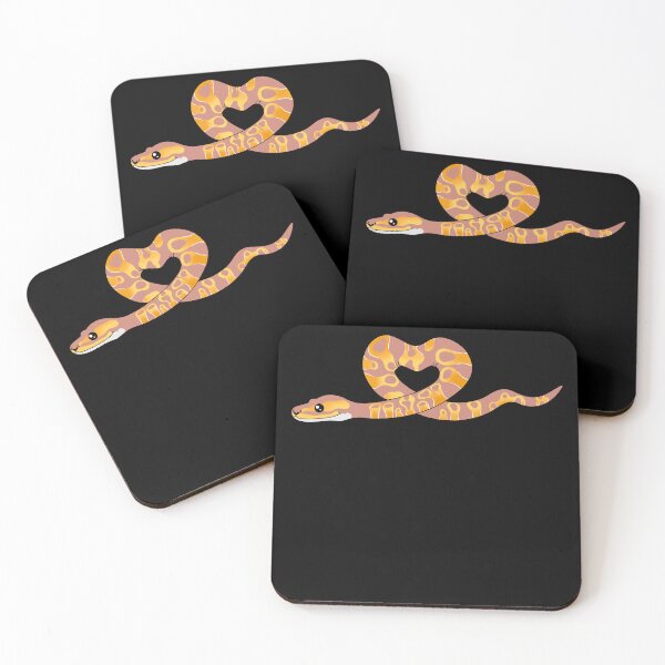 Item preview, Coral Glow Ball Python Heart designed and sold by eternallygifted.
