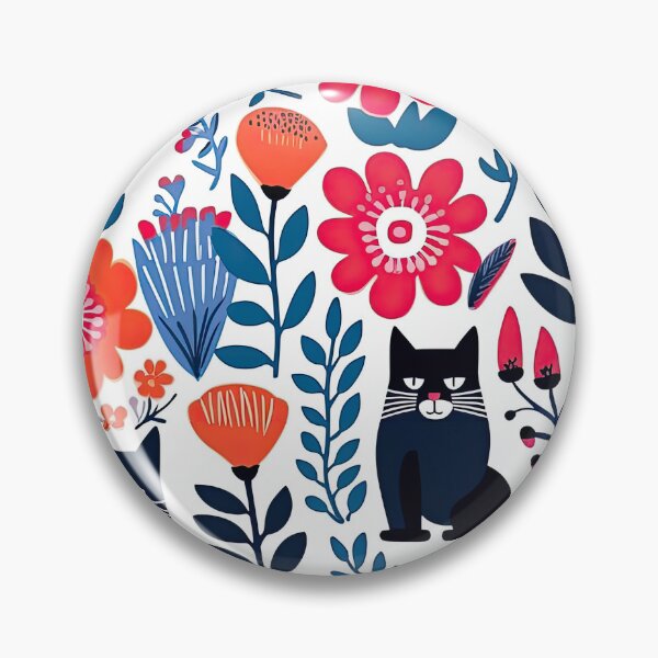 Item preview, Vibrant Cats Leaves and Flowers Floral Patterns designed and sold by Wonder Of Light.