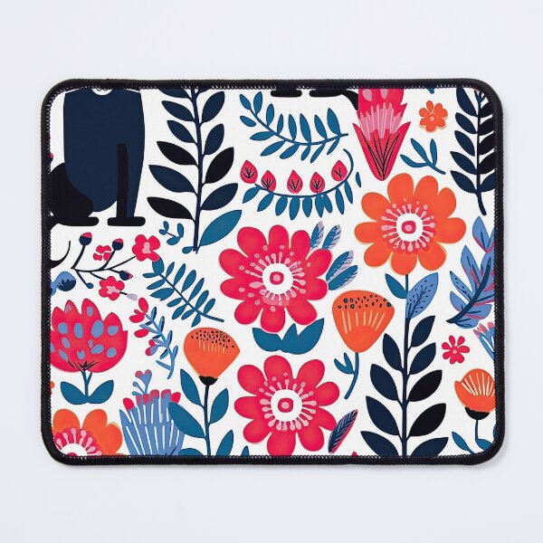 Item preview, Vibrant Cats Leaves and Flowers Floral Patterns designed and sold by Wonder Of Light.