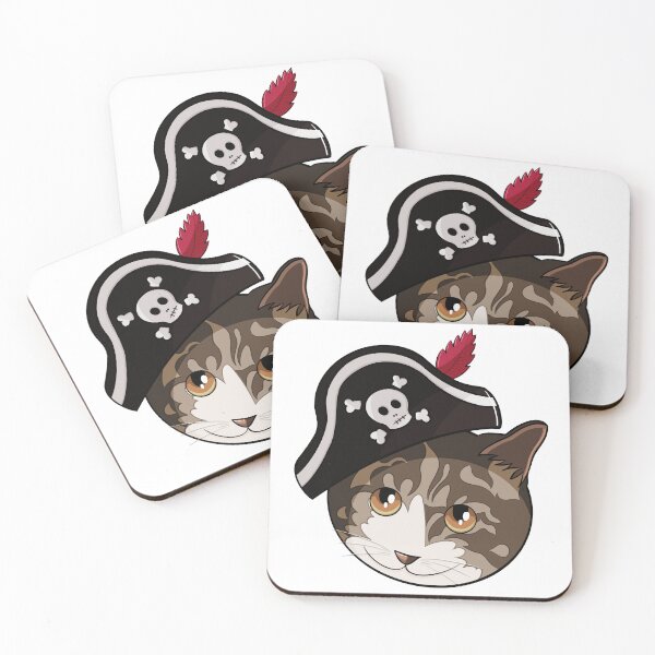 Item preview, Pirate Cat - Cats in Hats Sticker designed and sold by N9Livez.
