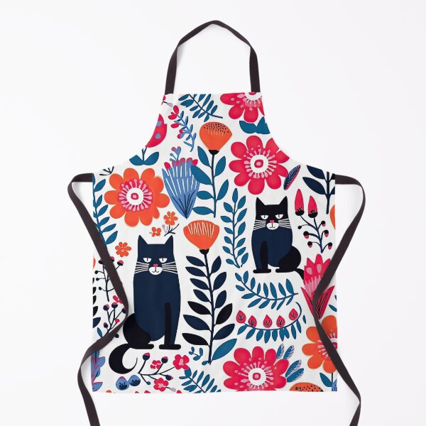 Item preview, Vibrant Cats Leaves and Flowers Floral Patterns designed and sold by Wonder Of Light.