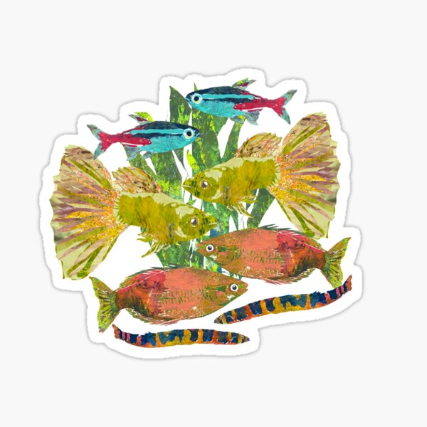 Item preview, Small School of Tropical Fish designed and sold by ginaisarty.