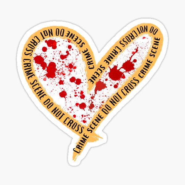 Vista previa del artículo con la obra «Cinta del corazón de la escena del crimen», diseñado y vendido por SceneOfTheCrime.