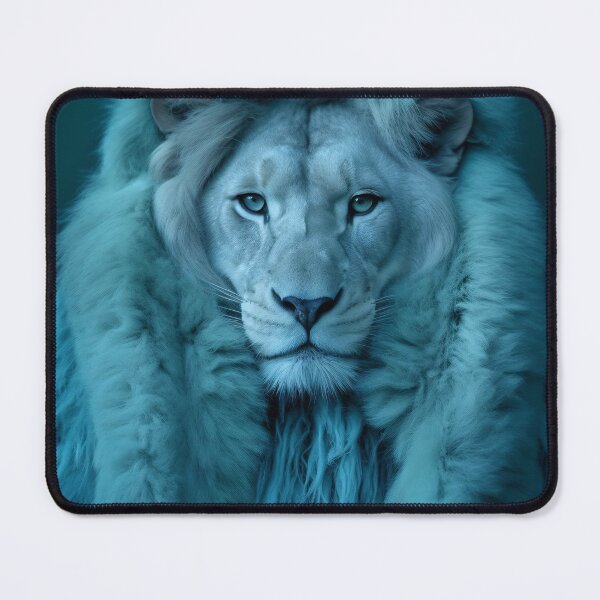 Item preview, Technicolor Wildlife - Turquoise Lion designed and sold by experimentingAI.