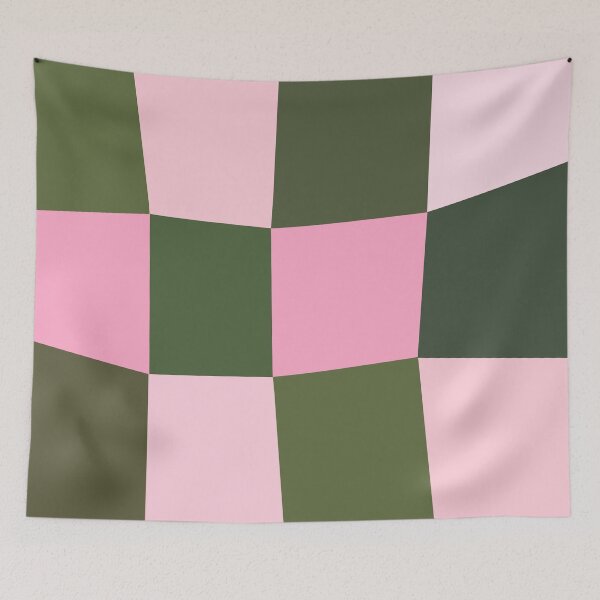 Item preview, Pink and Green, Checkerboard, Grid, Distorted designed and sold by OneThreeSix.