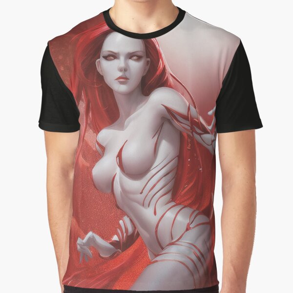 Vista previa del artículo con la obra «La dama de pelo rojo AI ART», diseñado y vendido por UndeadAIdesigns.