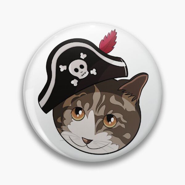 Item preview, Pirate Cat - Cats in Hats Sticker designed and sold by N9Livez.
