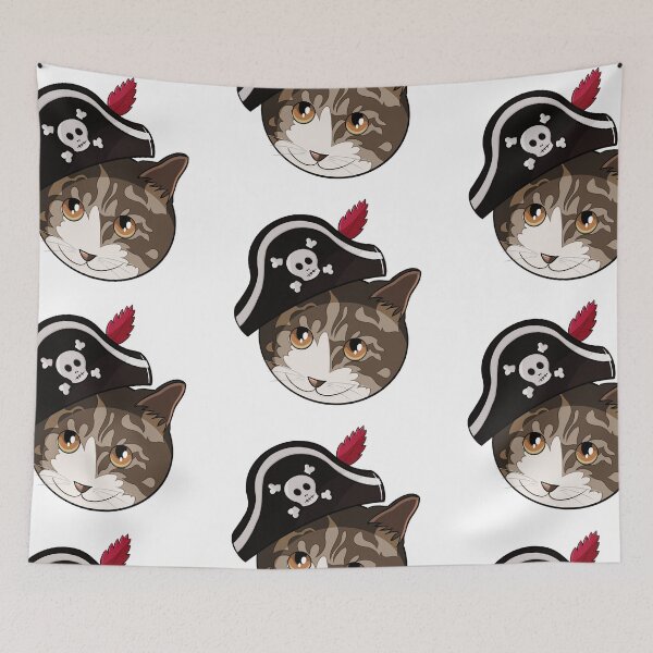 Item preview, Pirate Cat - Cats in Hats Sticker designed and sold by N9Livez.