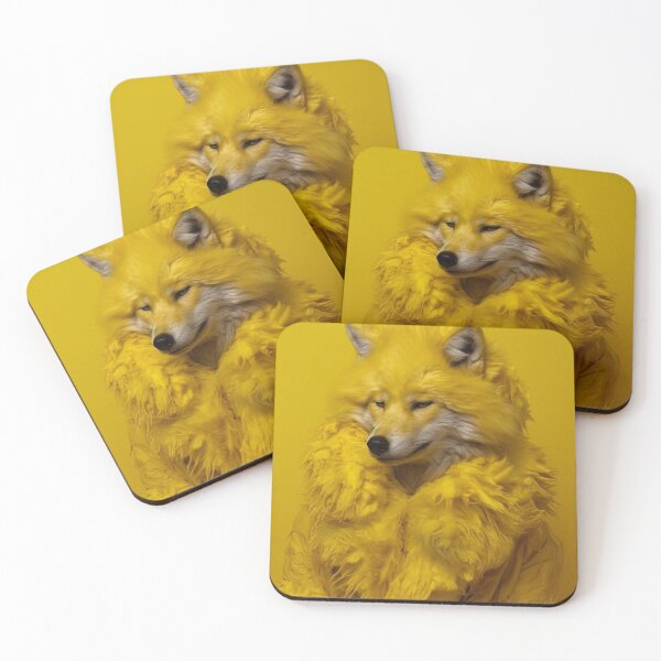 Item preview, Technicolor Wildlife - Yellow Fox designed and sold by experimentingAI.
