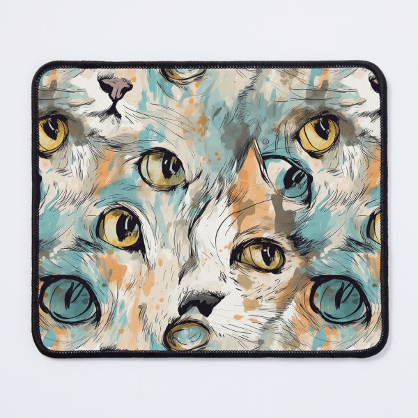 Artikelvorschau, Whiskered Wonders: Fesselnde Muster von Katzengesichtern entworfen und verkauft von GiveMeMood.