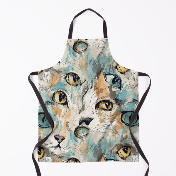 Item preview, Whiskered Wonders: Captivating Patterns of Feline Faces designed and sold by GiveMeMood.