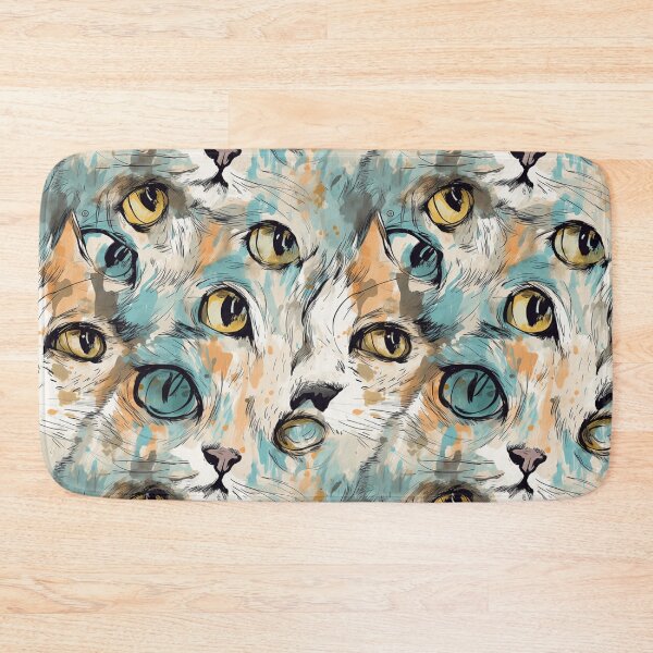 Item preview, Whiskered Wonders: Captivating Patterns of Feline Faces designed and sold by GiveMeMood.