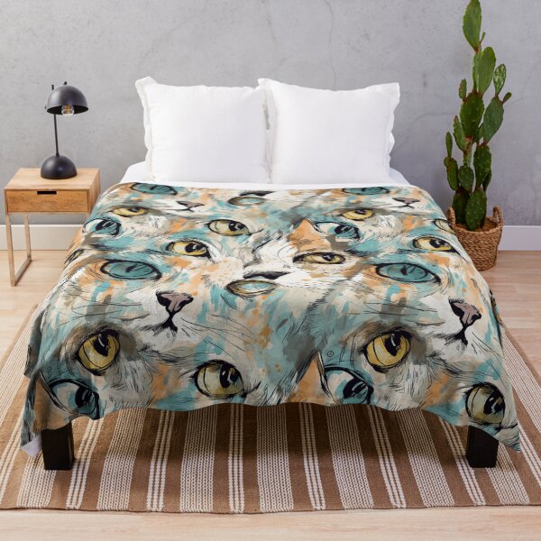 Item preview, Whiskered Wonders: Captivating Patterns of Feline Faces designed and sold by GiveMeMood.