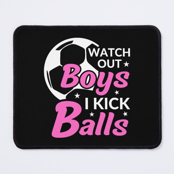 Item preview, Soccer girl / Female soccer player kicking girl / watch out boys I kick balls designed and sold by portrait4you.