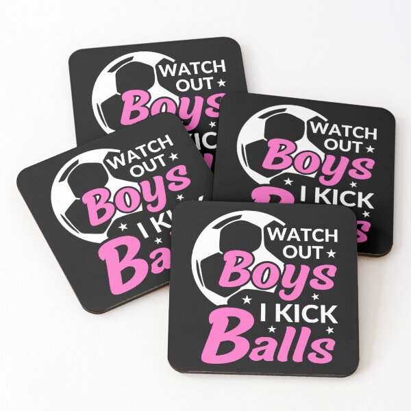 Item preview, Soccer girl / Female soccer player kicking girl / watch out boys I kick balls designed and sold by portrait4you.