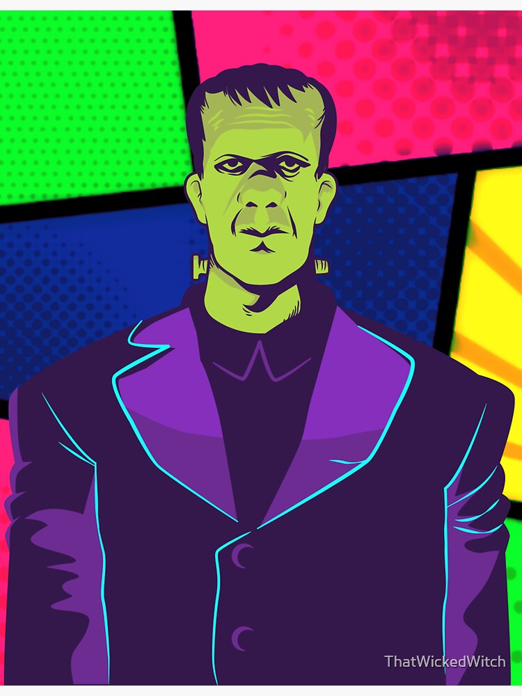 "Frankenstein Pop Art " Sticker for Sale by ThatWickedWitch Redbubble