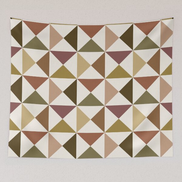 Item preview, Geometric Bow Tie Triangle Pattern (brown/olive green) designed and sold by Design Minds Boutique.