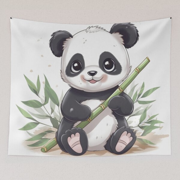 Item preview,  bamboo panda naughty baby loving kawaii designed and sold by DigitalPixelize.