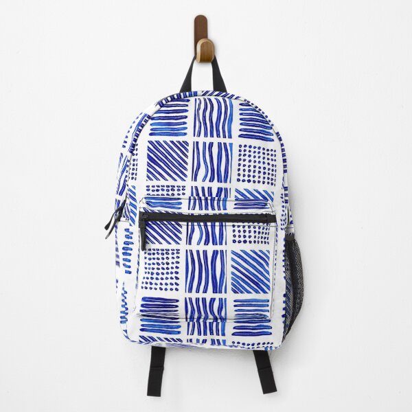 Item preview, Abstract watercolor blue lines and dots designed and sold by InspiringLines.