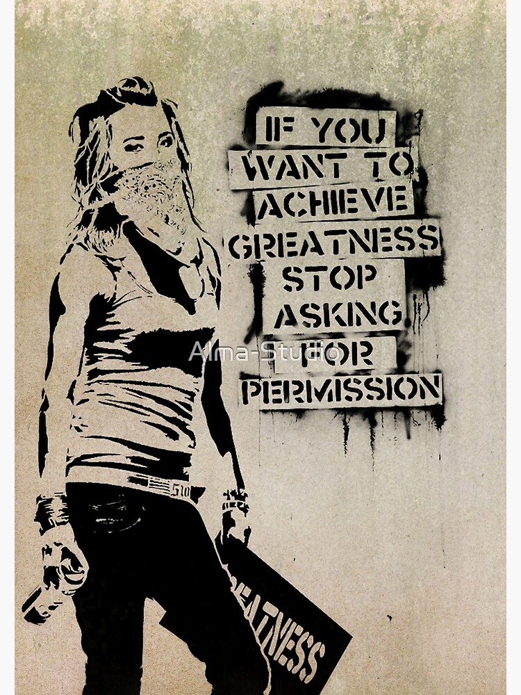 Disover Banksy, greatness Premium Matte Vertical Poster