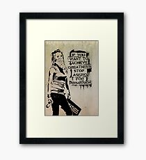 Banksy, greatness Framed Print