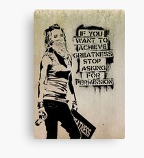Banksy, greatness Canvas Print