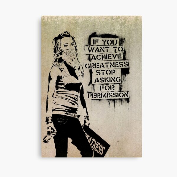 Banksy, greatness Canvas Print