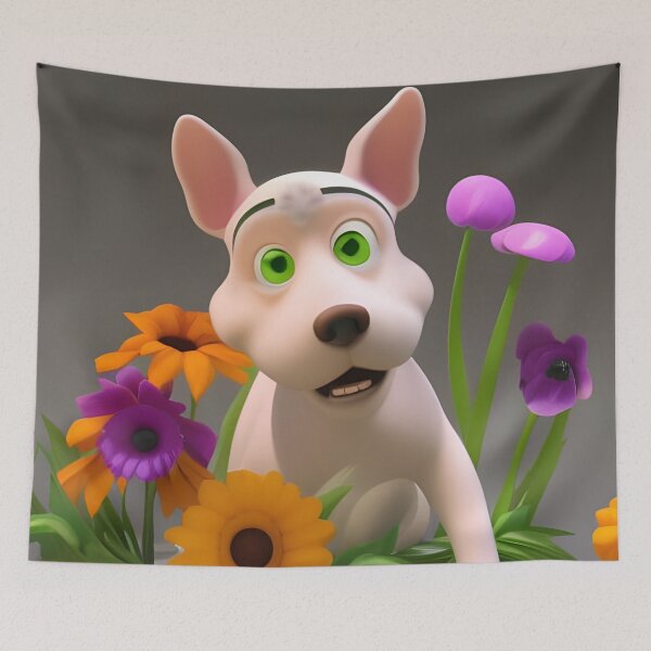 Item preview, Dogs and Flowers 19 designed and sold by Camila Hamdan.