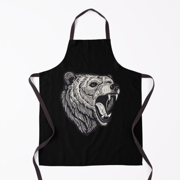Item preview, Fierce Grayscale Bear Sticker: Unleash Your Inner Strength designed and sold by BlahNM505.
