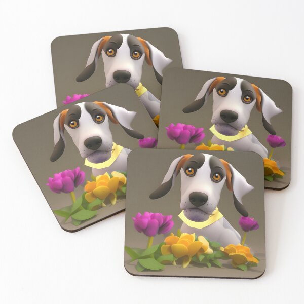 Item preview, Dogs and Flowers 20 designed and sold by Camila Hamdan.