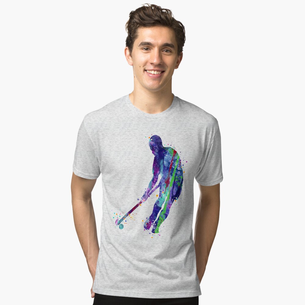 Field Hockey Player Boy Athlete Watercolor Gift Graphic T-Shirt Dress for  Sale by LotusGifts