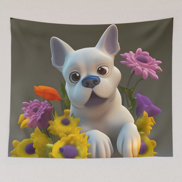 Item preview, Dogs and Flowers 22 designed and sold by Camila Hamdan.