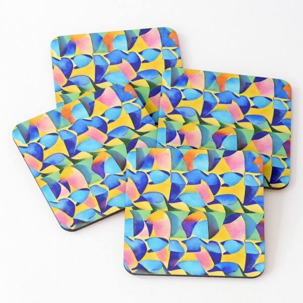 Item preview, Abstract Colorful Petals on Yellow designed and sold by calibrit.
