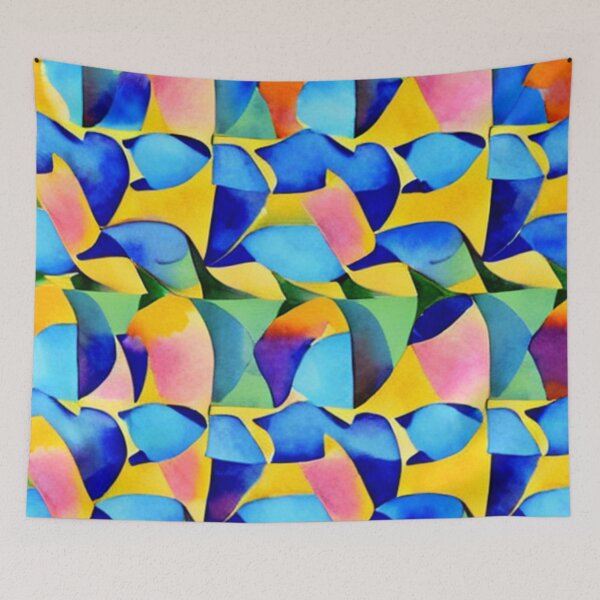 Item preview, Abstract Colorful Petals on Yellow designed and sold by calibrit.