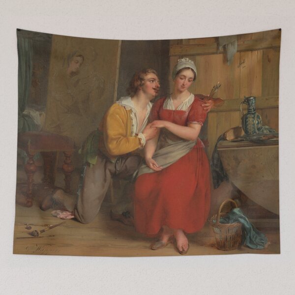 Item preview, Anthony van Dyck Wooing His Model | Gustave Wappers | 1827 Romanticism Art designed and sold by CJET.