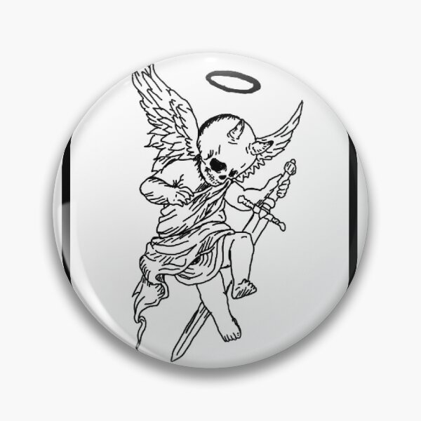 Item preview, Peacefull Angel: black and white simple aesthtic sketching designed and sold by taherlee11.