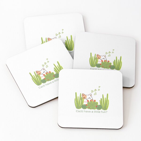 Item preview, Cat and Cacti designed and sold by MaieBearArt.
