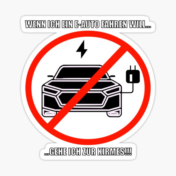 Elektromobilität Rekuperation E-Auto E-Mobil' Sticker