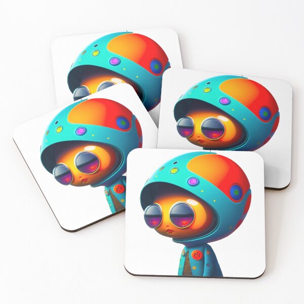 Item preview, Whimsical Alien Cartoon Artwork Vibrant Colors designed and sold by Kathryn Creates.