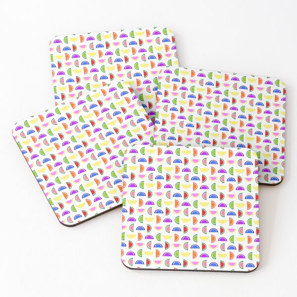 Item preview, Sweet Tooth Rainbow of Colorful Jelly Fruit Candy Slices on White designed and sold by GreenCarbon2112.
