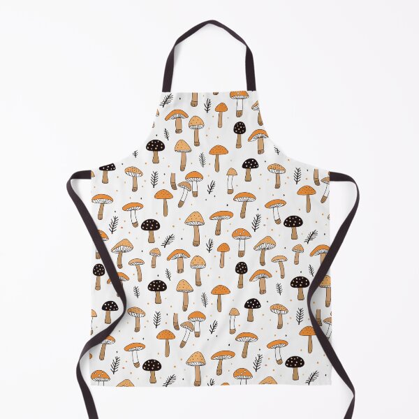 Item preview, Cute Mushroom Fungi Line drawing borderless pattern designed and sold by evanspatterns.