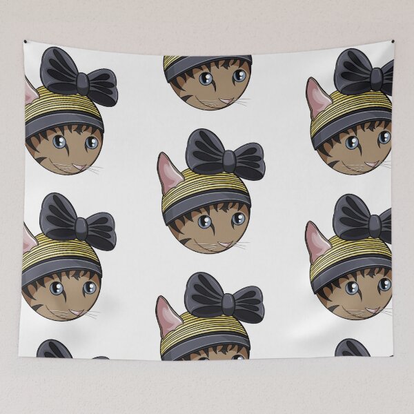 Item preview, Beanie Bow Cat - Cats in Hats Sticker designed and sold by N9Livez.