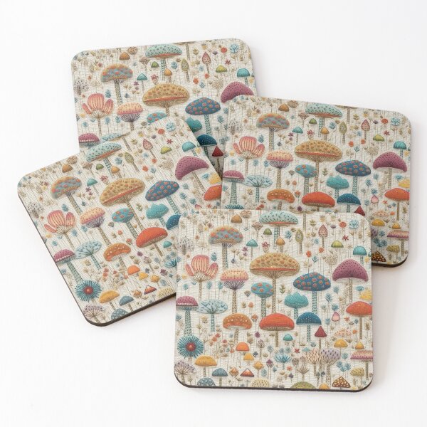 Item preview, Embroidered Mushrooms designed and sold by PietyandDesire.
