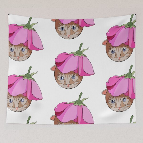 Item preview, Flower Cat - Cats in Hats Sticker designed and sold by N9Livez.